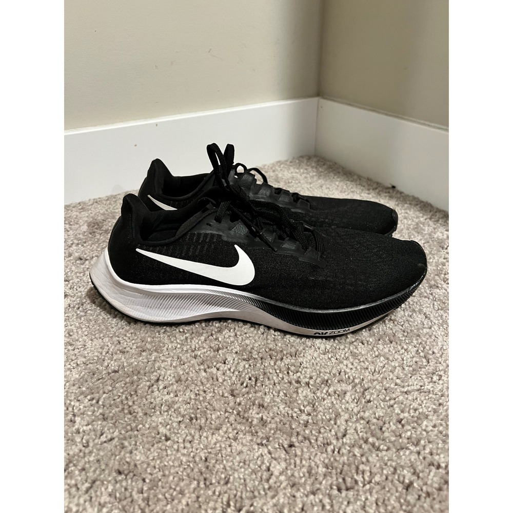 Nike Air Zoom Pegasus 37 Womens Running Shoes Black White BQ9647-002 Size 10.5